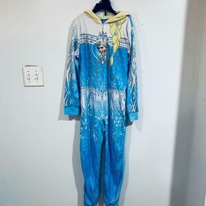 Disney Blue Pajama Sets with Long Sleeves and Hood